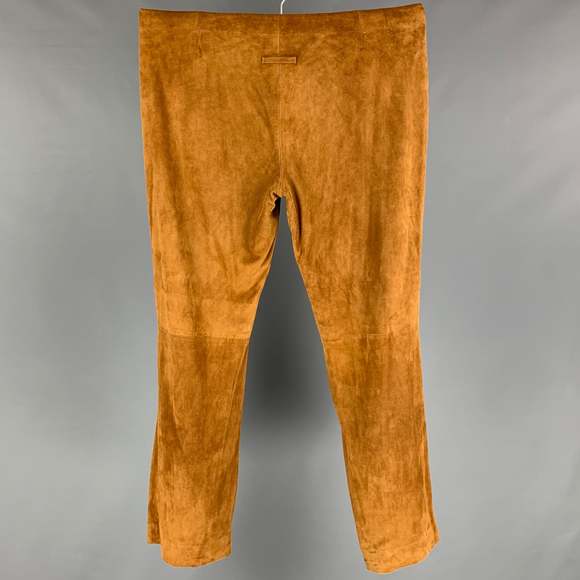JEAN PAUL GAULTIER Size 38 Tan Suede Flat Front Casual Pants - Picture 2 of 4